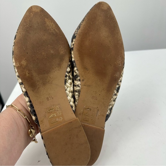 Madewell Remi Mules Slip On Snakeskin Print Brown Tan Black Womens 8.5 - Picture 7 of 8